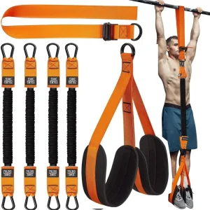 Heavy Duty Natural Rubber Pull Assistance Bands with 4 Resistance Levels Adjustable for Pull Assist Strength Training