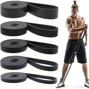 Heavy Duty Natural Rubber Resistance Bands Set for Exercise, Stretching, Physical Therapy, and Muscle Training