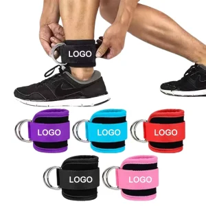 Heavy-Duty Neoprene Gym Ankle Straps for Cable Machines and Dumbbells
