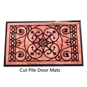 Heavy-Duty Nonwoven Cut-Pile Digital-Printed Indoor and Outdoor Mat with PVC or TPR Backing