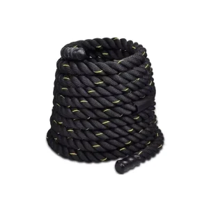 Heavy Duty Poly Dacron Battle Rope 1.5 in, 2 in, 12 m, 4 kg, for Gym Strength and HIIT Training