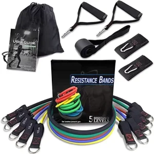 Heavy-Duty Resistance Band and Strap Set for Home Gym Exercise
