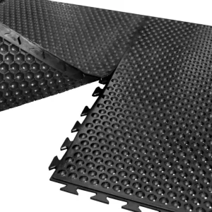 Heavy-Duty Rubber Anti-Fatigue Industrial Antistatic Interlocking Conductive Mat