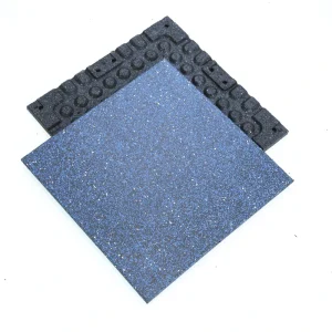 Heavy-Duty Rubber Gym Floor Non-slip Shock-Absorbing Floor Tiles for Weightlifting Area Rubber Floor Mats for Gyms