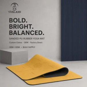 Heavy Duty Sanded PU Yoga Mat Anti-Tear Rubber Pad for Commercial Gym