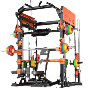 Heavy Duty Smith Machine Chest Exercise Rack 700kg Max Load Safety Features Unisex Commercial Strength System