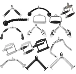 Heavy-Duty Steel Ball-Bearing T-Bar Lat Pull Bar Multi-Grip Cable Machine Attachment