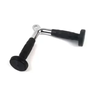 Heavy-Duty Steel Triceps Zipper Cable Accessory Weightlifting Exercise V-Bar with Rubber