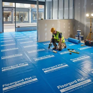 Heavy-Duty Waterproof Temporary Floor Protection Roll for Construction, Remodeling and Painting