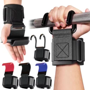 Heavy-Duty Weight Lifting Hook Grip Wrist Straps for Deadlifts Pull-Ups and Strength Training