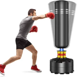 Heavy Kick Boxing MMA Punching Bag PU Leather Freestanding Sand-Filled Training