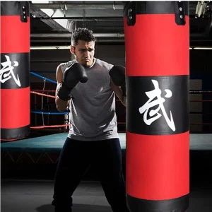 Heavy PU Hanging Punching Bag for Boxing Training and Kicking, Empty