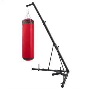 Heavy Punching Bag Stand Height Adjustable Boxing Bag Stand Free Stand with Weighted Base for Home Gym Workout Fitness