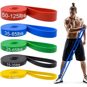 Heavy Resistance Gym Workout Bands Set Elastic Latex Rubber Bodybuilding Training Exercise