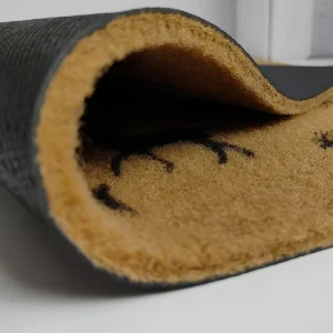 Heavy-duty anti-slip absorbent artificial coir mat with PVC backing, custom size and design