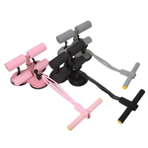 Height-Adjustable Foldable Steel Sit-Up Push-Up Bar with Grip Plate