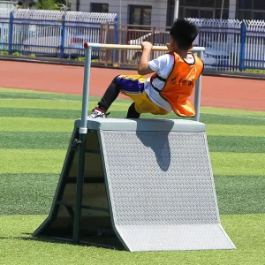 Height-Adjustable Wooden Parkour T-Frame with Raised Cushion for Parkour and Free Running Training