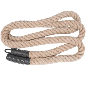 Hemp Twist Rope Climbing Rope with Hook for Fitness Gym Training