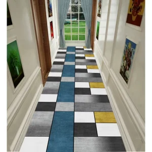 Herringbone Stitch Kitchen Floor Mat Wipe-Clean Dirt-Proof Doormat Entryway Carpet