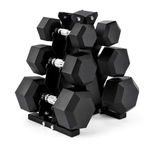 Hex-Coated Dumbbell Set, 5-100 lb