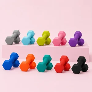 Hex Dumbbell Set 0.5kg 10kg Anti Slip Hand Weights for Home Gym Pilates Yoga Fitness Training