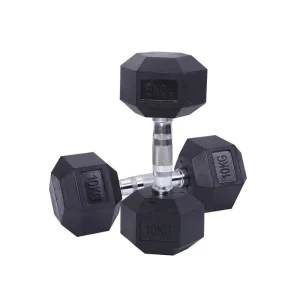 Hex Dumbbells Rubber Coated Dumbbell Commercial Fitness Equipment Dumbbell for Strength Training
