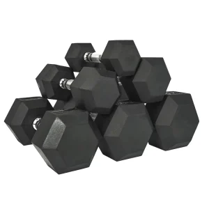 Hex Dumbbells Rubber Encased Cast Iron Hexagonal Dumbbell China Dumbbells Buy Online