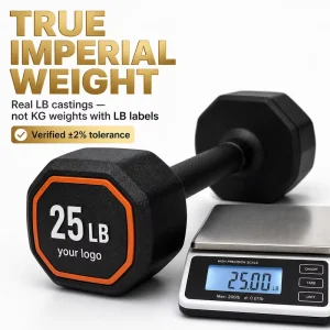 Hex Rubber Coated Cast Iron Dumbbell Set for Gym Home Workout