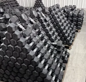 Hex Rubber Coated Dumbbell Set for Men and Women