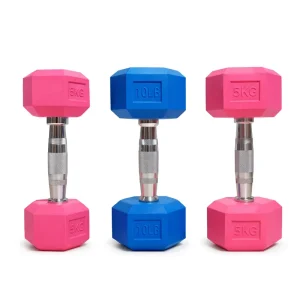 Hex Rubber Dumbbell Set Commercial Gym Free Weight 2.5kg-50kg 2.5kg Increment for Gym Exercise Use Hexagon Dumbbell