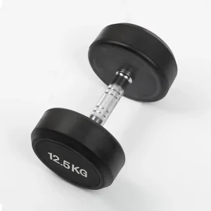 Hex Steel Fixed-Weight Rubber-Coated Cast-Iron Dumbbell
