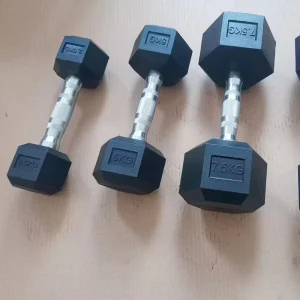 Hexagon Rubber Dumbbell