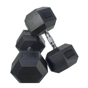 Hexagonal Rubber Dumbbell Set for Home Fitness Lightweight 50kg