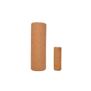 High Density 100% Natural Cork Portable Yoga Roller with Medium Firmness for Myofascial Release and Tension Relief