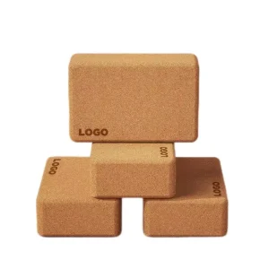 High-Density Cork Wedge Yoga Block 3 x 6 x 9 Inch Organic Natural Non-Slip
