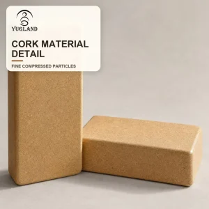 High Density Cork Yoga Block 964 Inch Non Slip Foam Brick for Pilates Studio