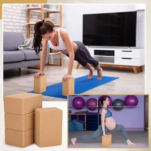 High Density Cork Yoga Block Non Slip Eco Friendly Minimalist Design for Body Building and Fitness Exercise