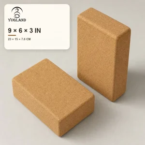 High Density Cork Yoga Block Rubber Non Slip Workout Pad for Home Pilates Exercise Factory