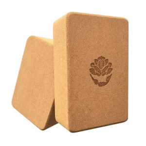 High-Density Cork Yoga Blocks, 9 x 6 x 3 Inch, Non-Slip