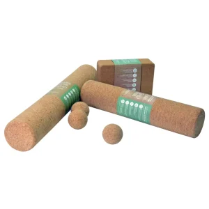 High-Density Cork Yoga Foam Roller Set for Muscle Massage
