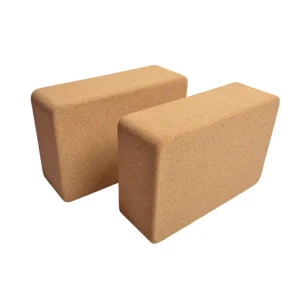 High Density Cork and Sawdust Yoga Blocks Non-Slip Fitness Bricks for Dance and Workouts