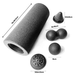 High Density Customized Logo Yoga Fitness Massage 5 In 1 Foam Roller Set