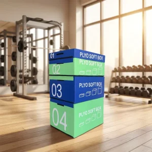 High-Density EPE Foam 4-in-1 Adjustable-Height Soft Plyo Box for Gym and Fitness Studio