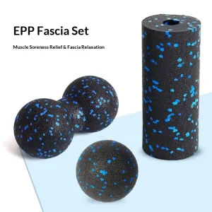 High-Density EPP Foam Fascia Roller Set with Massage Ball for Yoga Exercise and Muscle Massage