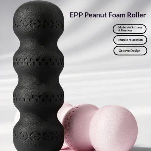 High-Density EPP Foam Roller and Peanut Massage Ball for Neck Leg Back and Foot Therapy