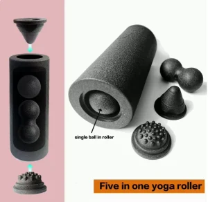High Density EPP Hollow Foam Roller 5-Piece Set for Yoga, Muscle Relaxation, and Rehabilitation