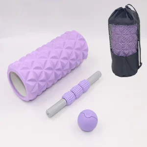 High Density EVA Foam Roller for Yoga Fitness Muscle Rollers Stick with Resistance Band for Muscle Relief Yoga Sets
