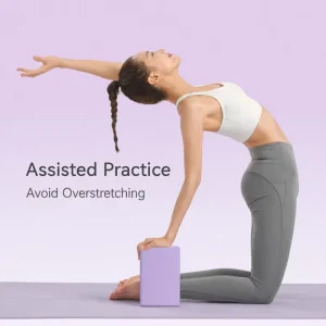 High-Density EVA Foam Yoga Block Set, Multicolor, Non-Slip, Beveled Edge for Yoga and Pilates