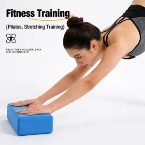 High-Density EVA Foam Yoga Block Set for Yoga Dance Pilates Stretching Core Training