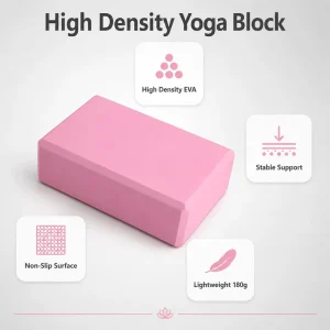 High Density EVA Foam Yoga Blocks Firm Supportive 3″ x 6″ x 9″ Black
